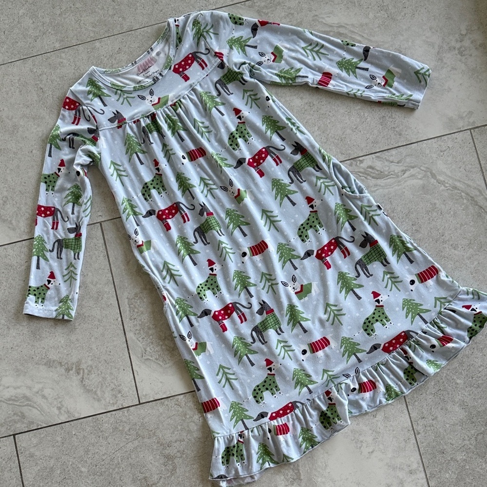 Sweet Bamboo Cozy Dogs Holiday Gown/dress Size 6 yrs - Picture 2 of 9